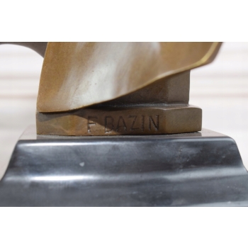 Głowa Słonia - Słoń Art Deco - Figura Rzeźba z Brązu - Ozdoba