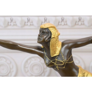 Egipska Tancerka z Brązu - Balerina - Figura z Brązu - Dekoracja