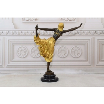 Egipska Tancerka z Brązu - Balerina - Figura z Brązu - Dekoracja