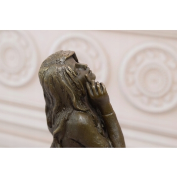 Akt Kobiety - Rozkraczona Kobieta w Szpilkach - Figura z Brązu - Erotyk