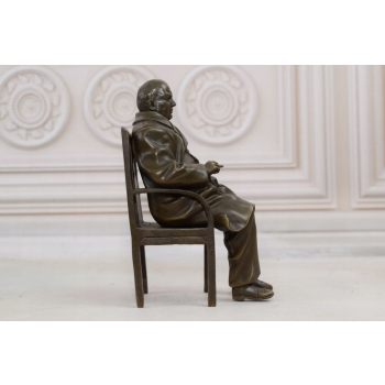 Winston Churchill - Figura z Brązu Rzeźba - Angielski Przywódca