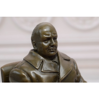 Winston Churchill - Figura z Brązu Rzeźba - Angielski Przywódca