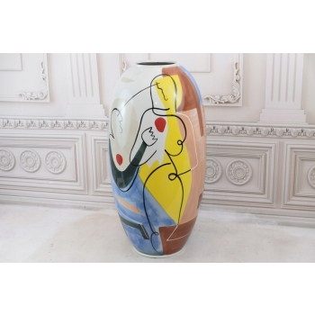 Nowoczesny Wazon - Murano Style - Zakochani - Grube Włoskie Szkło