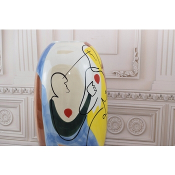 Nowoczesny Wazon - Murano Style - Zakochani - Grube Włoskie Szkło