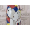 Modernistyczny Wazon - Murano Style - Abstrakcja Grube Włoskie Szkło 89cm