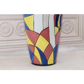 Modernistyczny Wazon - Murano Style - Abstrakcja Grube Włoskie Szkło 89cm