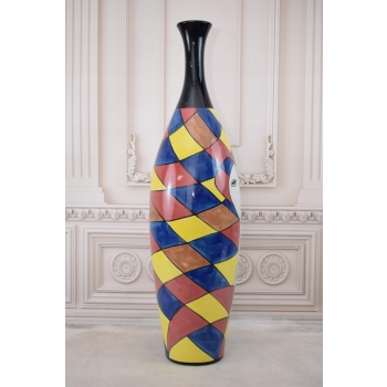 Modernistyczny Wazon - Murano Style - Abstrakcja Grube Włoskie Szkło 89cm
