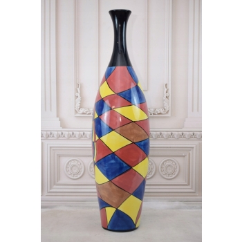 Modernistyczny Wazon - Murano Style - Abstrakcja Grube Włoskie Szkło 89cm