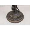 Lampa Art Deco - Figura Kobiety - Biały Trójkątny Klosz - Lampka Biuro