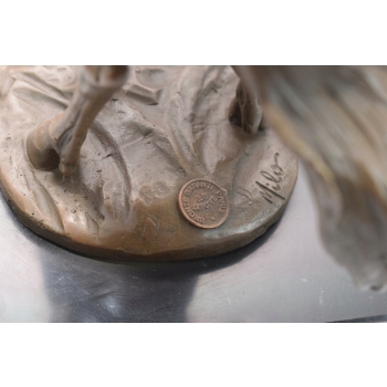 Piękny Dostojny Koń Wystawowy - Konik - Figura Z Brązu - Dekoracja Prezent