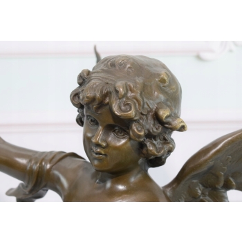 Amor z Łukiem - Anioł Mitologia - Symbol Miłości - Figura z Brązu - 70 cm