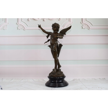 Amor z Łukiem - Anioł Mitologia - Symbol Miłości - Figura z Brązu - 70 cm