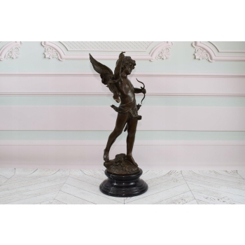 Amor z Łukiem - Anioł Mitologia - Symbol Miłości - Figura z Brązu - 70 cm
