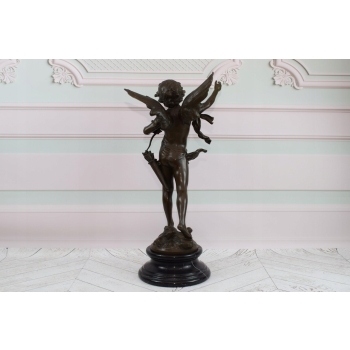 Amor z Łukiem - Anioł Mitologia - Symbol Miłości - Figura z Brązu - 70 cm