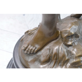 Amor z Łukiem - Anioł Mitologia - Symbol Miłości - Figura z Brązu - 70 cm