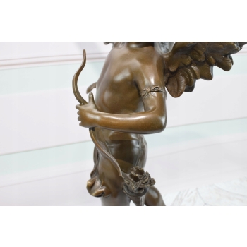 Amor z Łukiem - Anioł Mitologia - Symbol Miłości - Figura z Brązu - 70 cm