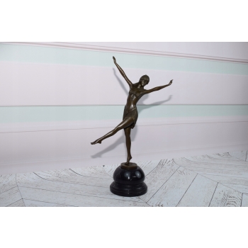 Demetre Chiparus Tancerka Akrobata Art Deco Figura Rzeźba z Brązu Dekoracja