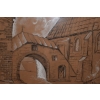 Wiktor Zin 1972 Brama Krakowska Pastel za Szkłem Polski Stary Obraz Olejny