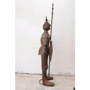 Ogromna Metalowa Zbroja Rycerska - Stojący Rycerz z Dzidą - Prezent 250cm