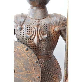 Ogromna Metalowa Zbroja Rycerska - Stojący Rycerz z Dzidą - Prezent 250cm