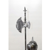 Metalowa Zbroja Rycerska - Stojący Rycerz z Halabardą Zamek Figura 212cm