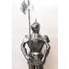 Metalowa Zbroja Rycerska - Stojący Rycerz z Halabardą Zamek Figura 212cm