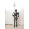 Metalowa Zbroja Rycerska - Stojący Rycerz z Halabardą Zamek Figura 212cm