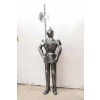 Metalowa Zbroja Rycerska - Stojący Rycerz z Halabardą Zamek Figura 212cm