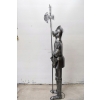 Metalowa Zbroja Rycerska - Stojący Rycerz z Halabardą Zamek Figura 212cm