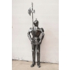 Metalowa Zbroja Rycerska - Stojący Rycerz z Halabardą Zamek Figura 212cm