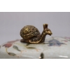 Szkatuła Bomboniera Szkatuła Misa Ślimak - Porcelana Okuta Brązem Sygn.