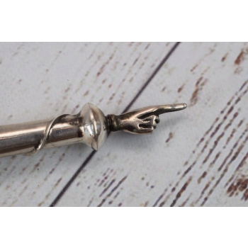 OGROMNY Srebrny CARSKI Jad Do Czytania Tory - Srebro 84 - Judaica - 45CM