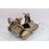 Metalowy Motocykl Motor z Przyczepką - Model - Zabawka Vintage