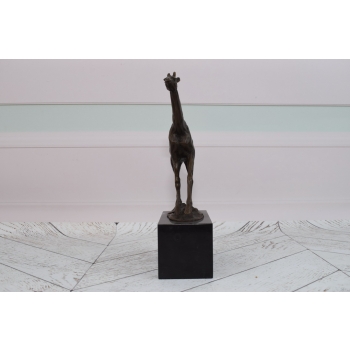Dostojna Żyrafa - Orientalna Figura z Brązu - Rzeźba Posąg - Prezent Milo