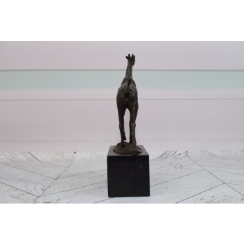 Dostojna Żyrafa - Orientalna Figura z Brązu - Rzeźba Posąg - Prezent Milo