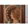 Alfons Mucha - Dama Kameliowa - Portret Arystokratki - Stary Obraz Olejny