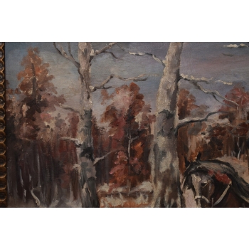 I. ZYGMUNTOWICZ - WYPRAWA NA POLOWANIE - Stary Obraz Olejny 110X80CM