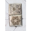 Papierośnica Żydowska - Aluminiowa - Judaica Chanuka Menora Unikat