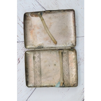 Papierośnica Żydowska - Aluminiowa - Judaica Chanuka Menora LEW Unikat