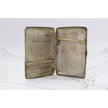 Papierośnica Żydowska - Aluminiowa - Judaica Chanuka Menora LEW Unikat