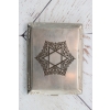 Papierośnica Żydowska - Aluminiowa - Judaica Chanuka Menora MORYC Unikat