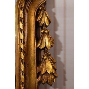 Pałacowe Złote Lustro z Francji - Amory Anioły - Piękna Rama - 135 x 83 cm