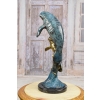 Krowa Morska Manatee - Syrena Morska Figura z Brązu Złoconego Rzeźba