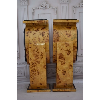 Dwa Nakastliki Stoliki Szafki Nocne Art Deco - 3 Szuflady KOMPLET 115CM