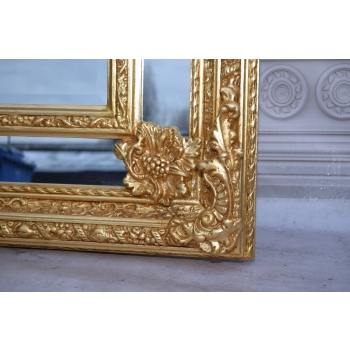 Pałacowe Ogromne Złote Lustro Owalne z Francji - Owal Piękna Rama - 222cm