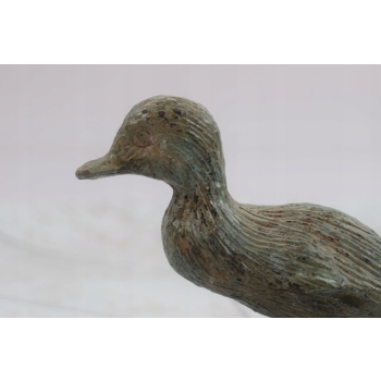 Mini Figurka Kaczka Kaczuszka - Ogrodowa Figura z Brązu - Rzeźba Posąg