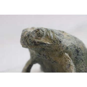 Mini Figurka Żaba Żabka - Ogrodowa Figura z Brązu - Rzeźba Posąg