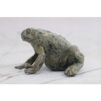 Mini Figurka Żaba Żabka - Ogrodowa Figura z Brązu - Rzeźba Posąg