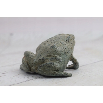 Mini Figurka Żaba Żabka - Ogrodowa Figura z Brązu - Rzeźba Posąg