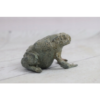 Mini Figurka Żaba Żabka - Ogrodowa Figura z Brązu - Rzeźba Posąg